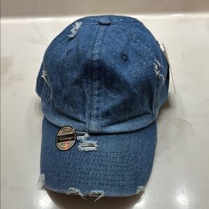 KBETHOS Blue Distressed Denim Baseball Hat
